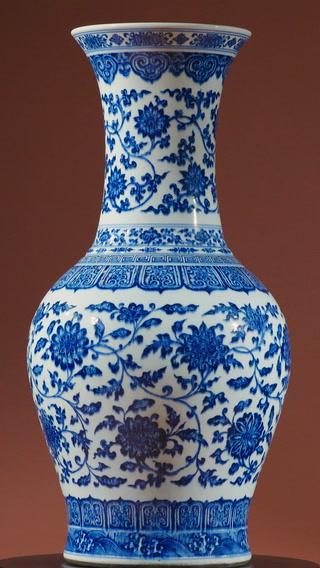 Thumbnail of AN IMPORTANT AND MASSIVE BLUE AND WHITE 'SCROLLING FLOWERS' VASE Yongzheng six-character seal mark and of the period video 1