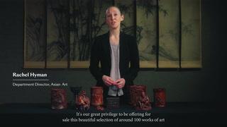 Thumbnail of A BAMBOO 'PINE' WRIST REST 17th/18th century video 1